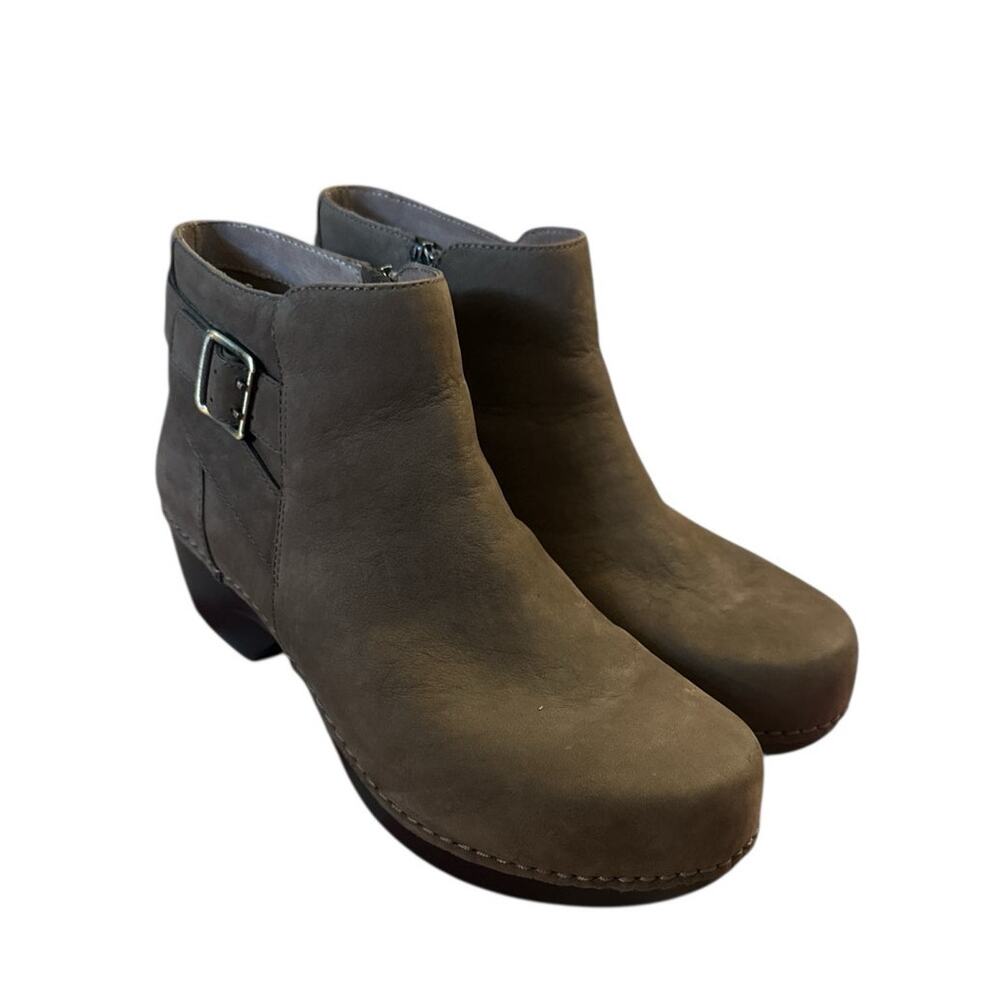 Dansko Brown Ankle Boots with Buckle